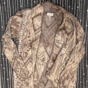 Lucky Brand fleece long cardigan